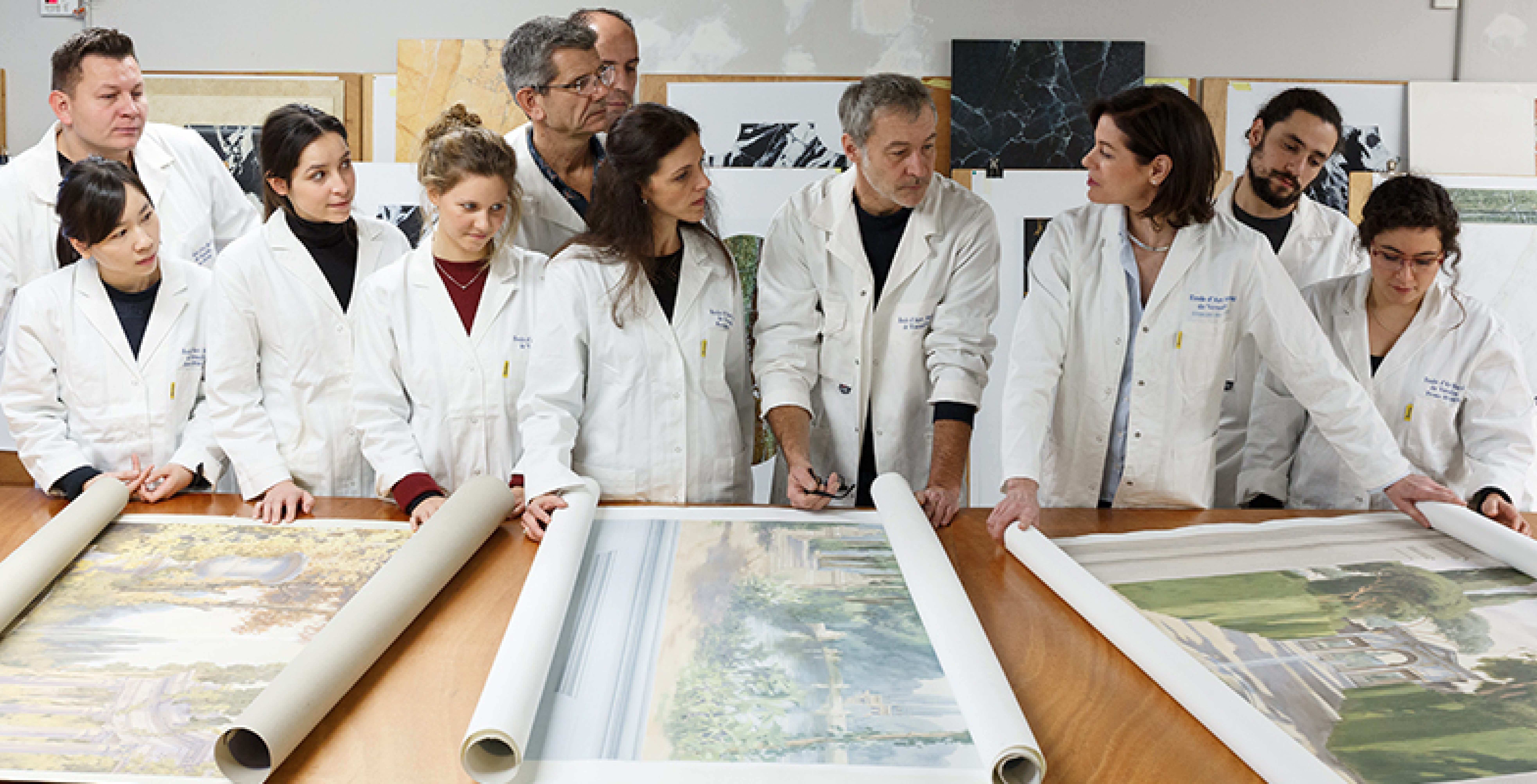 Etudiants de l'Ecole d'Art Mural de Versailles